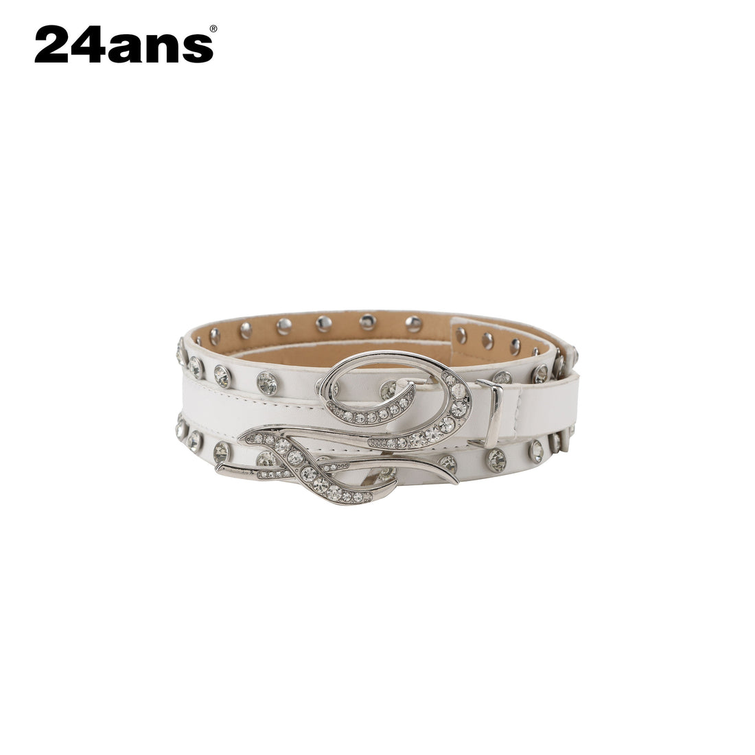 24ans Edgy Studded Pu Leather Metal Pin Buckle Unisex Streetwear Fashion Belts
