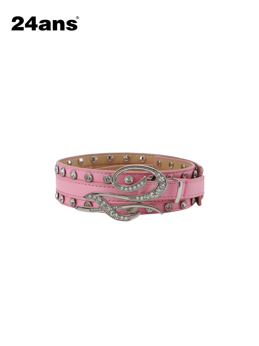 24ans Edgy Studded Pu Leather Metal Pin Buckle Unisex Streetwear Fashion Belts
