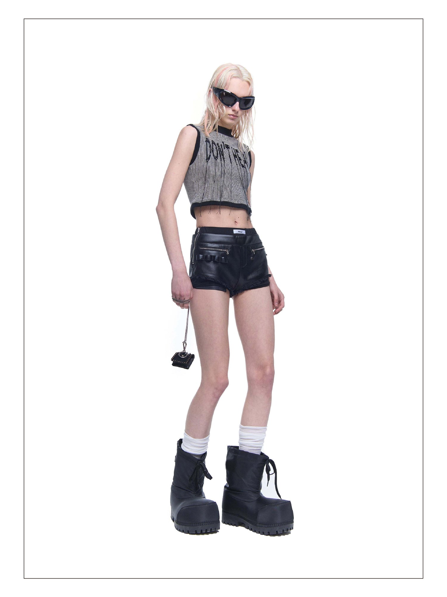 24ans Embroidered Fringe Knit Vest Sleeveless Colorblock