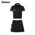 24ans Embroidered Letter Racing Shirt And Skirt Set MISSTT