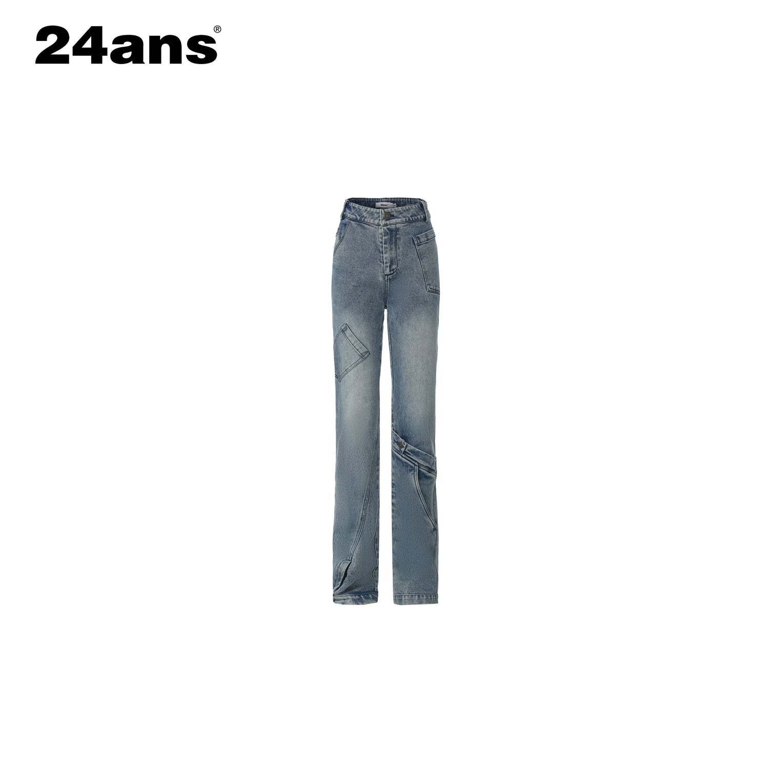 24ans_Enzyme_Stonewash_Frayed_Hem_Zipper_High_Waist_Women&