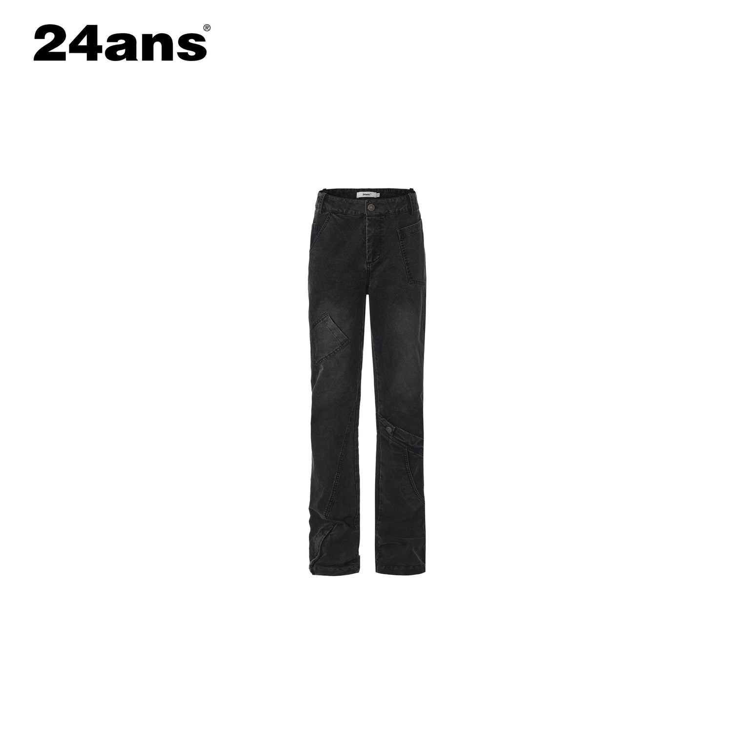 24ans_Enzyme_Stonewash_Frayed_Hem_Zipper_High_Waist_Women&