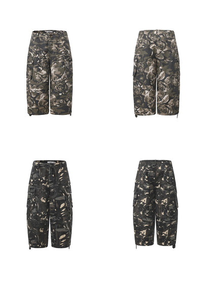 24ans Enzyme Washed Hand Distressed Custom Camo Women&