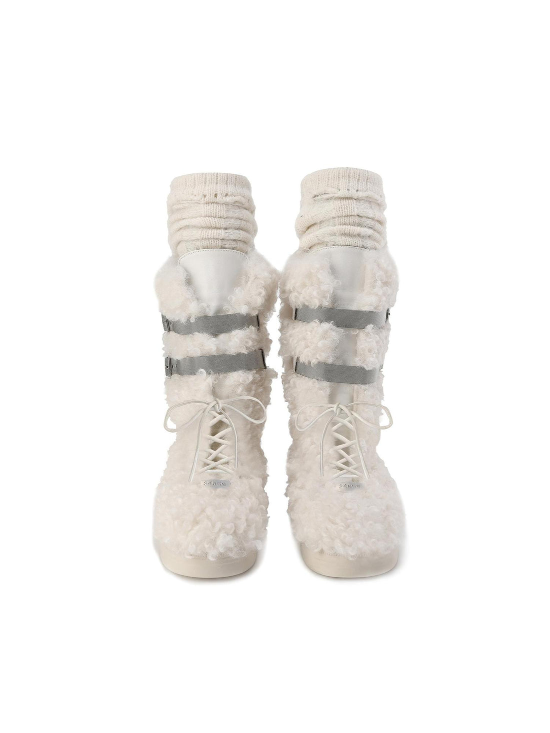 24ans Faux Fur Ankle Boots With 4cm Heel