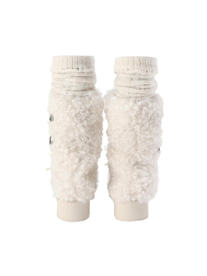 24ans Faux Fur Ankle Boots With 4cm Heel