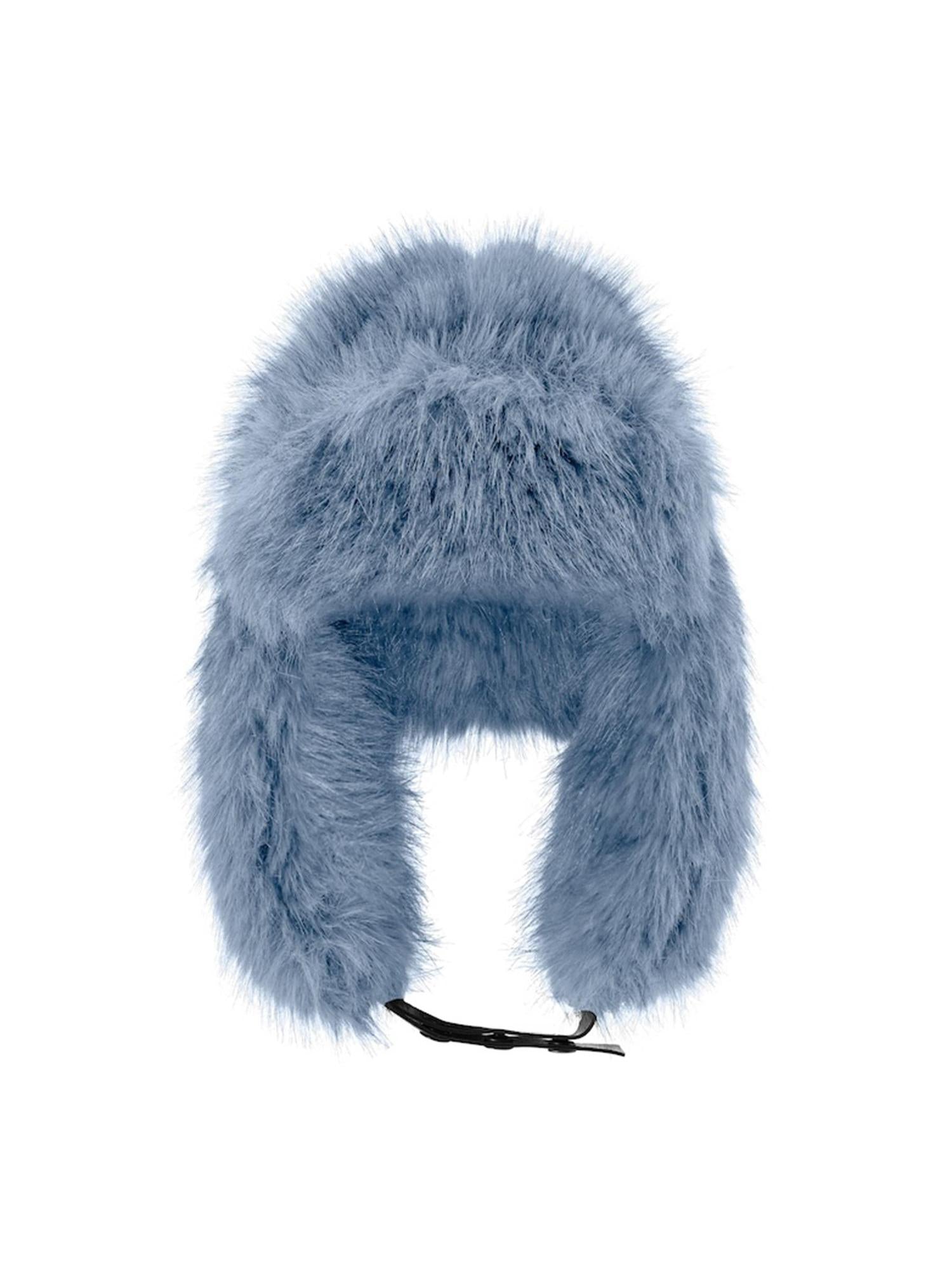 24ans Faux Fur Aviator Hat For Extreme Cold Weather Black