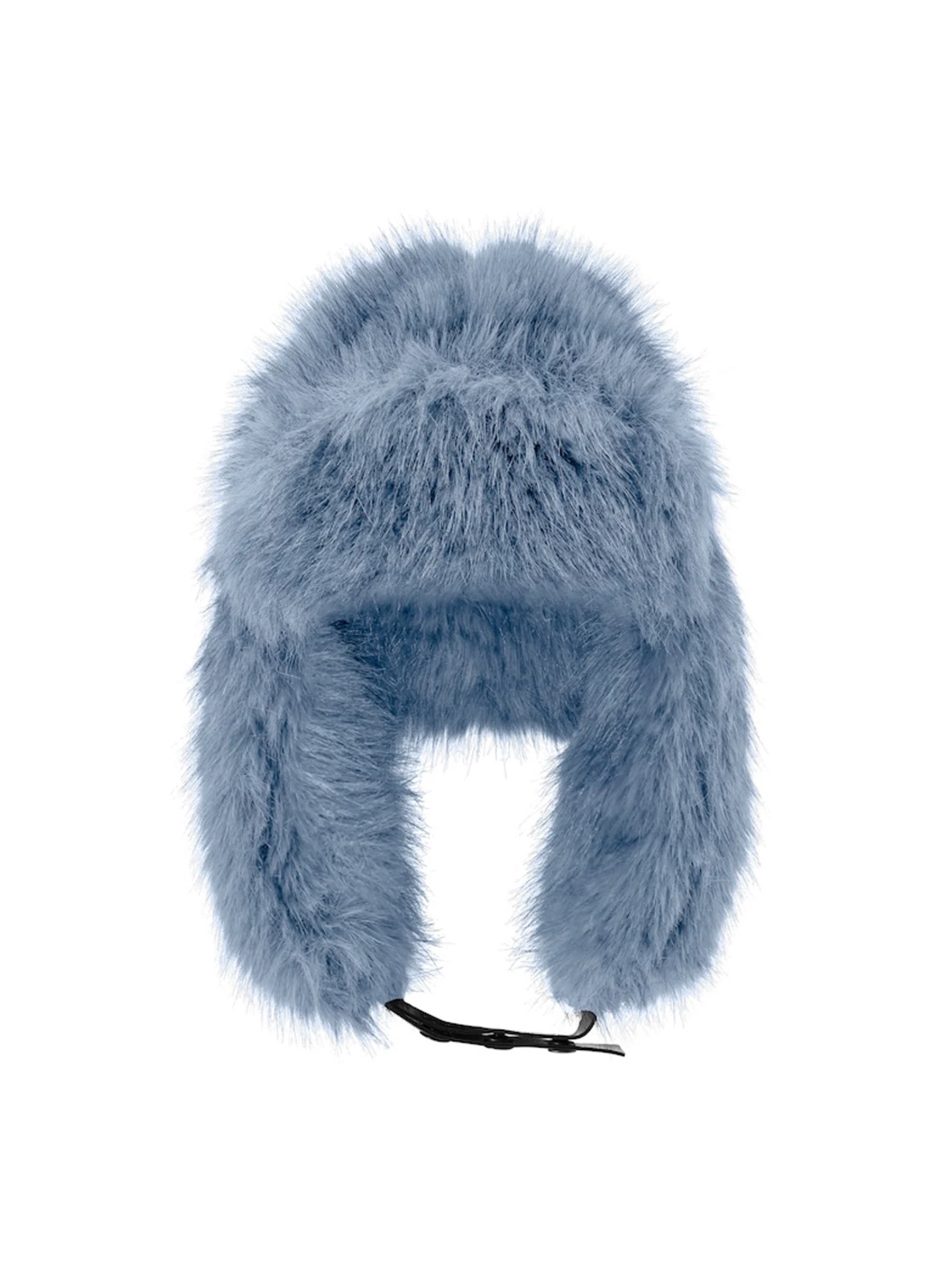 24ans Faux Fur Aviator Hat For Extreme Cold Weather Black-1