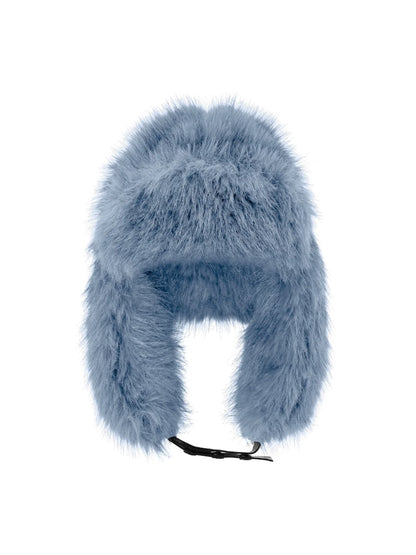 24ans Faux Fur Aviator Hat For Extreme Cold Weather Black-1