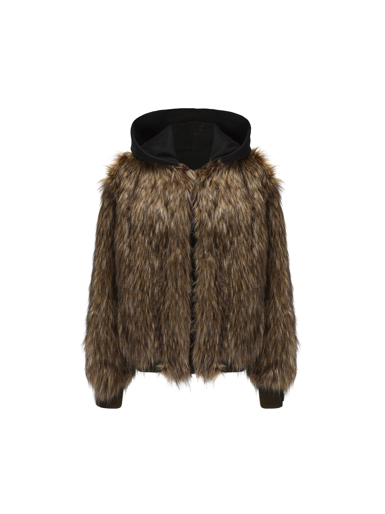 24ans Faux Fur Trim Detachable Hoodie Jacket MISSTT