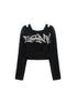 24ans Faux Two Piece Knit Set With Fleece Lining  V-Neck T-Shirt Long Sleeve MISSTT