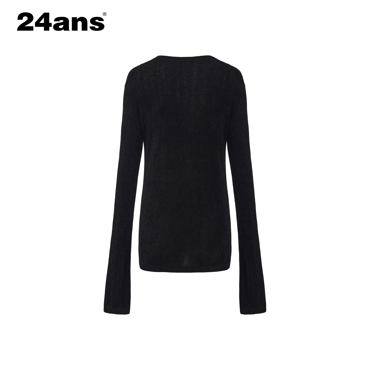 24ans Flocking Knit Long Sleeve Top MISSTT