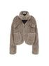 24ans Fluffy Brown Knit Winter Dress Set With Scarf MISSTT