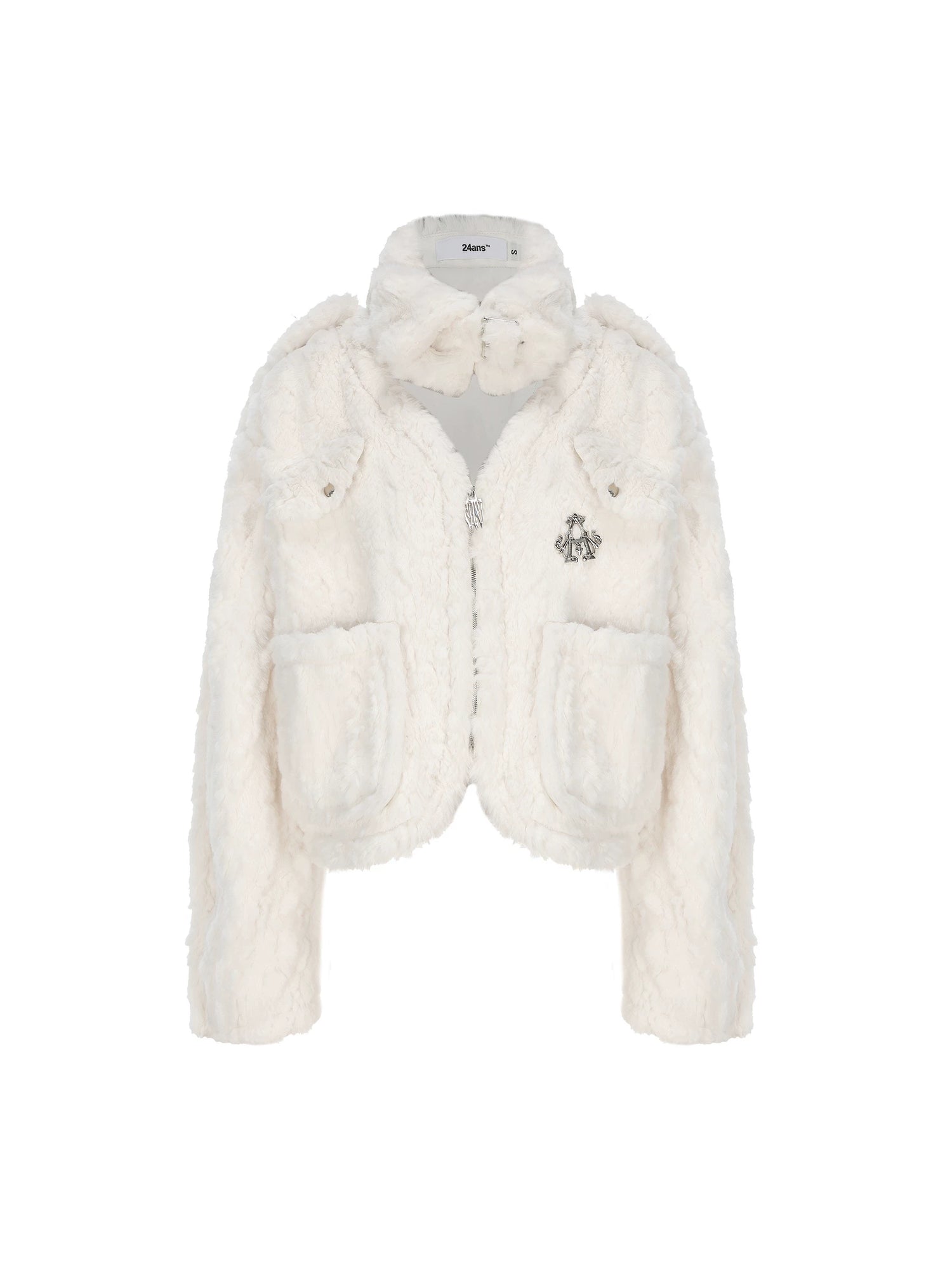 24ans Fluffy White Winter Lined Dress Set With Scarf MISSTT