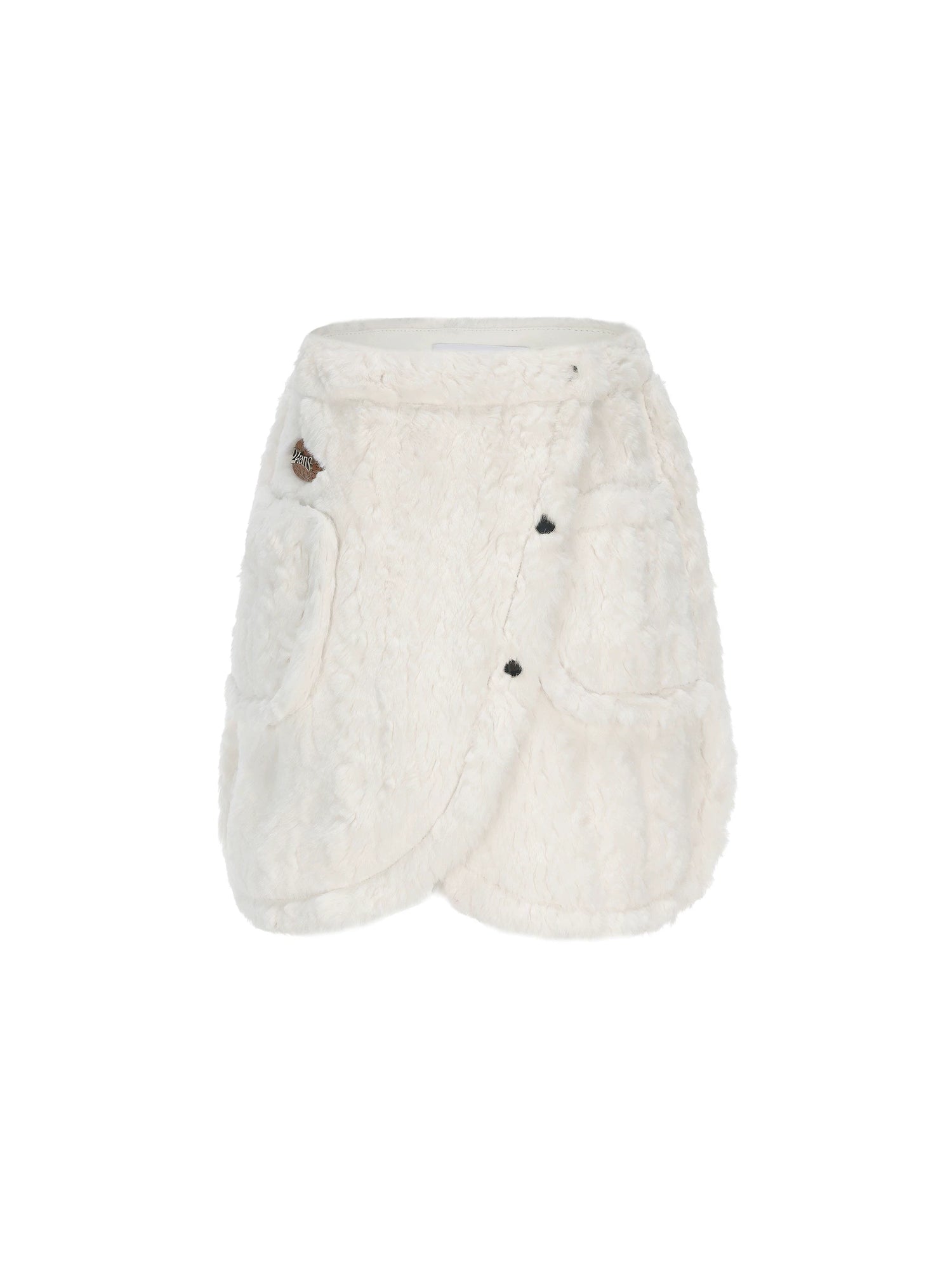 24ans Fluffy White Winter Lined Dress Set With Scarf MISSTT