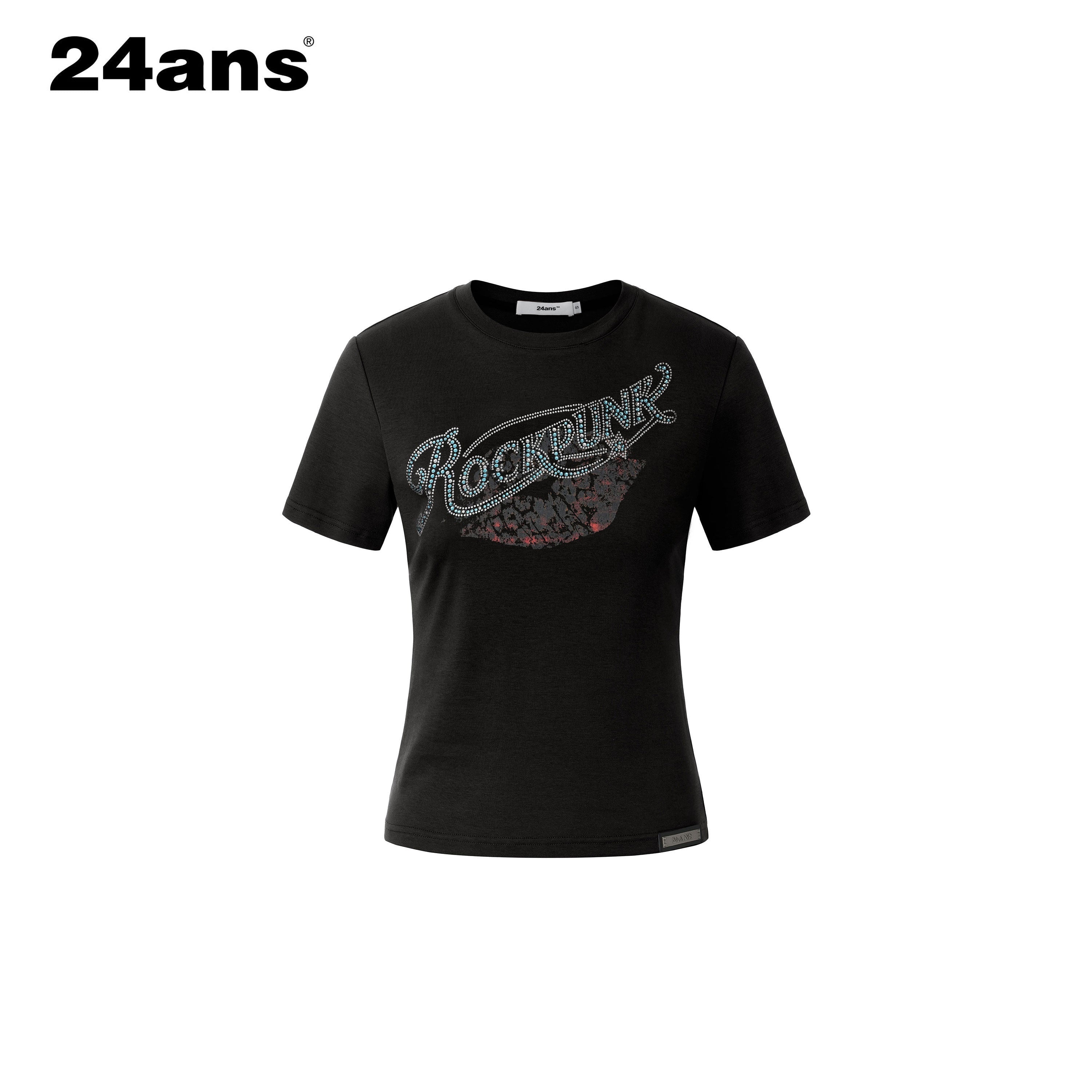24ans_Gradient_Rhinestone_Ink_Print_Metal_Tag_Women&