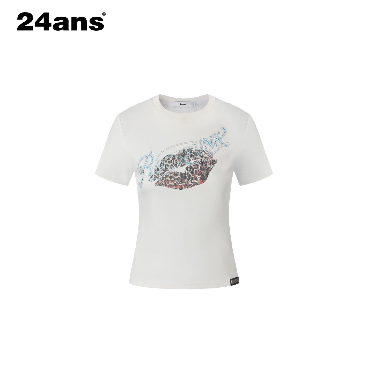 24ans_Gradient_Rhinestone_Ink_Print_Metal_Tag_Women&