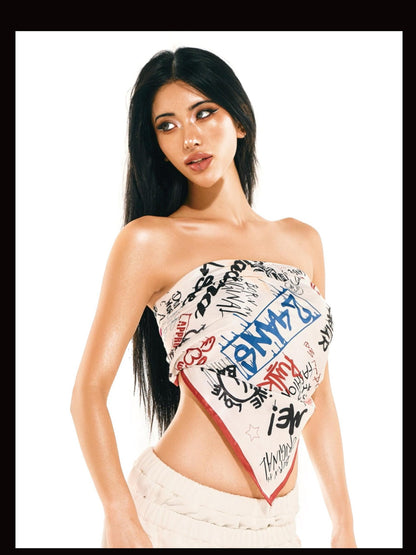 24ans Graffiti Print Square Women&