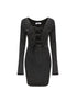 24ans_Halter_Neck_Hollowed_Out_Long_Sleeve_Top_And_Skirt_Set_MISSTT