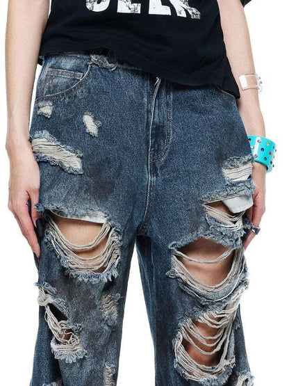 24ans Hand Distressed Rivet Print Tie Women&