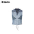 24ans Honeycomb Mesh Contrast Ribbed Polo Collar Women&