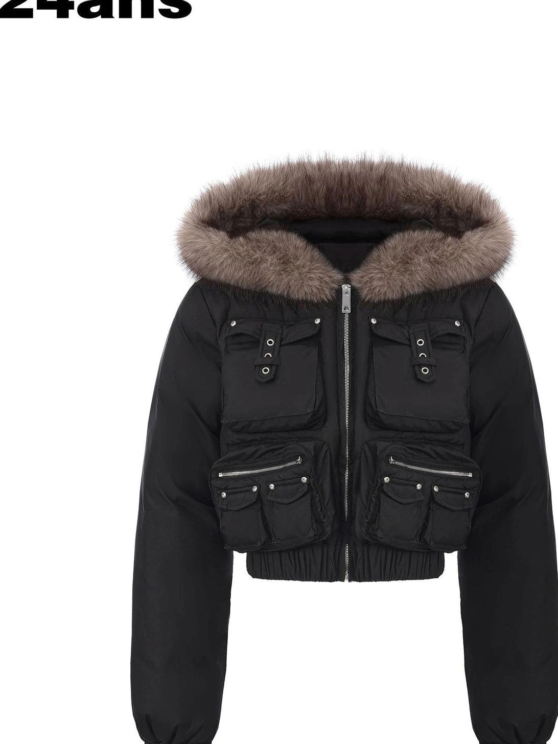 24ans Hooded Down Jacket With 3D Pockets Down Jacket