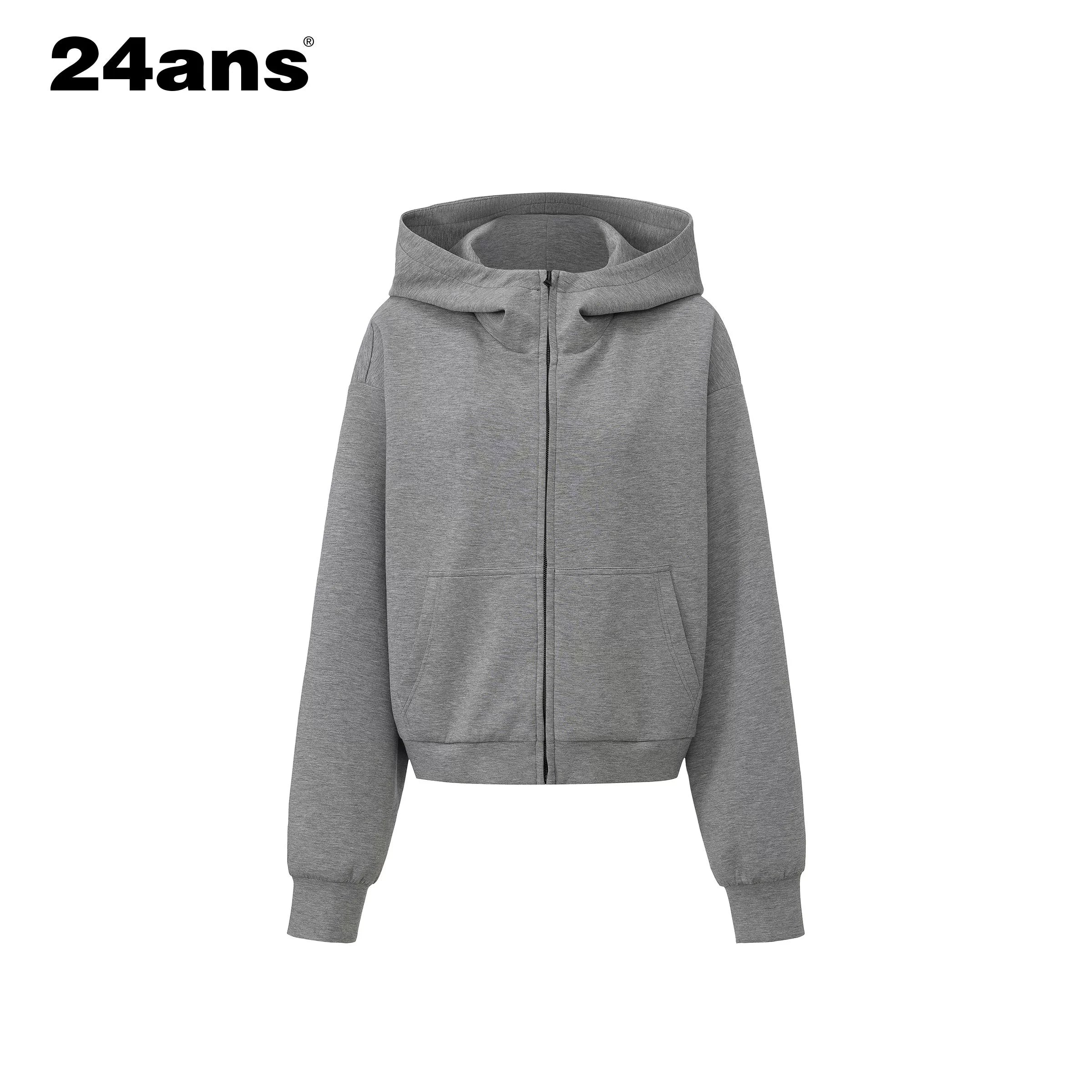 24ans_Hoodie_Sweatpants_Set_Unisex_Gray_Fleece_MISSTT