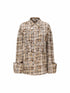 24ans_Khaki_Checkered_Punk_Loose_Lapel_Pocket_Long_Sleeve_Women&