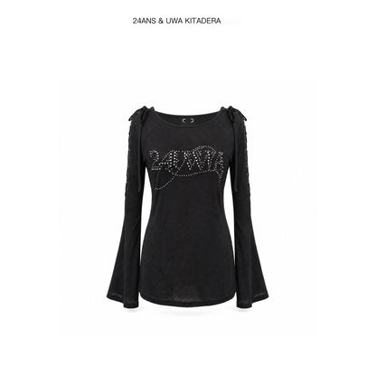 24ans_Lace_Up_Raglan_Sleeve_Loose_Fit_Lyocell_Women&