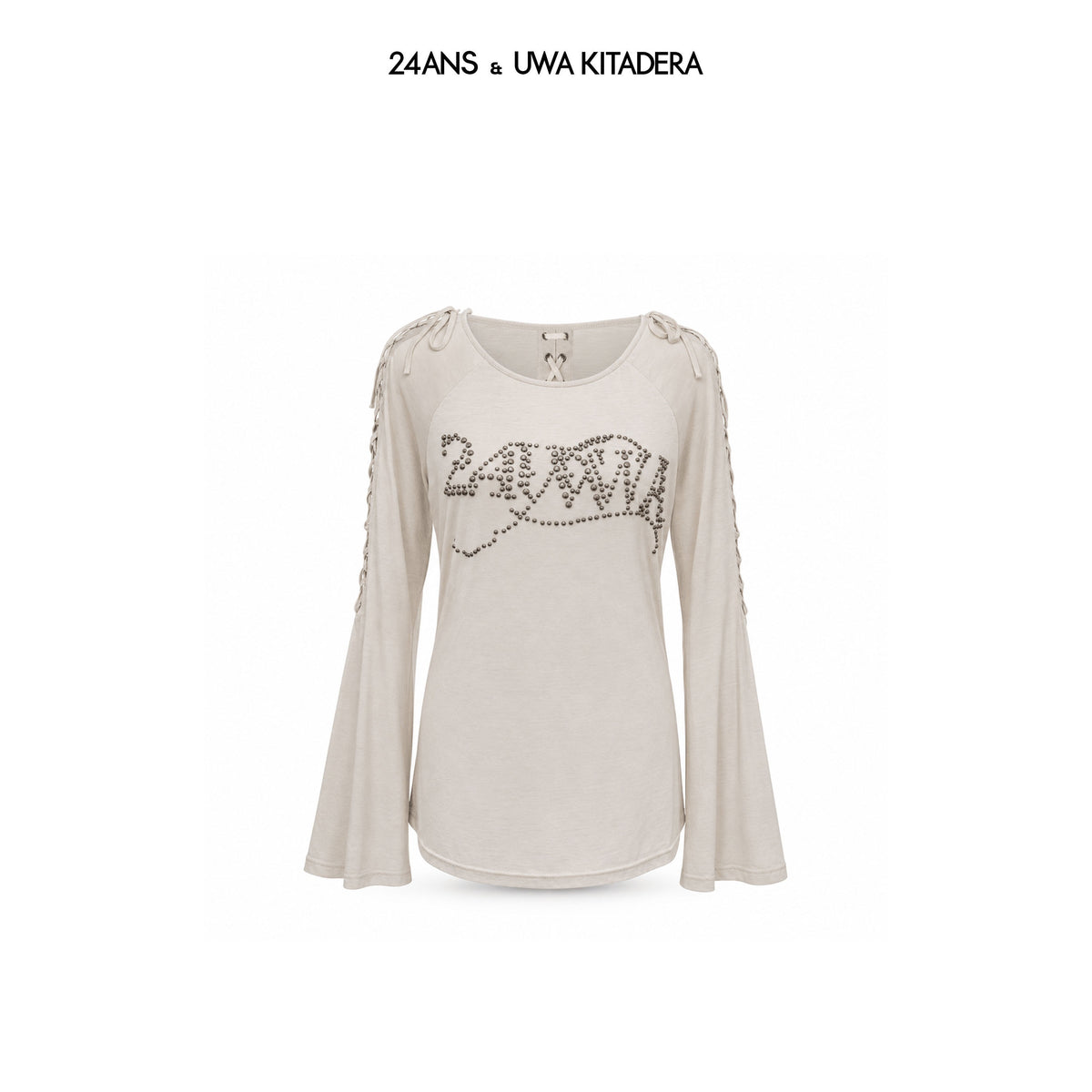 24ans_Lace_Up_Raglan_Sleeve_Loose_Fit_Lyocell_Women&