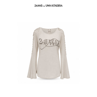 24ans_Lace_Up_Raglan_Sleeve_Loose_Fit_Lyocell_Women&