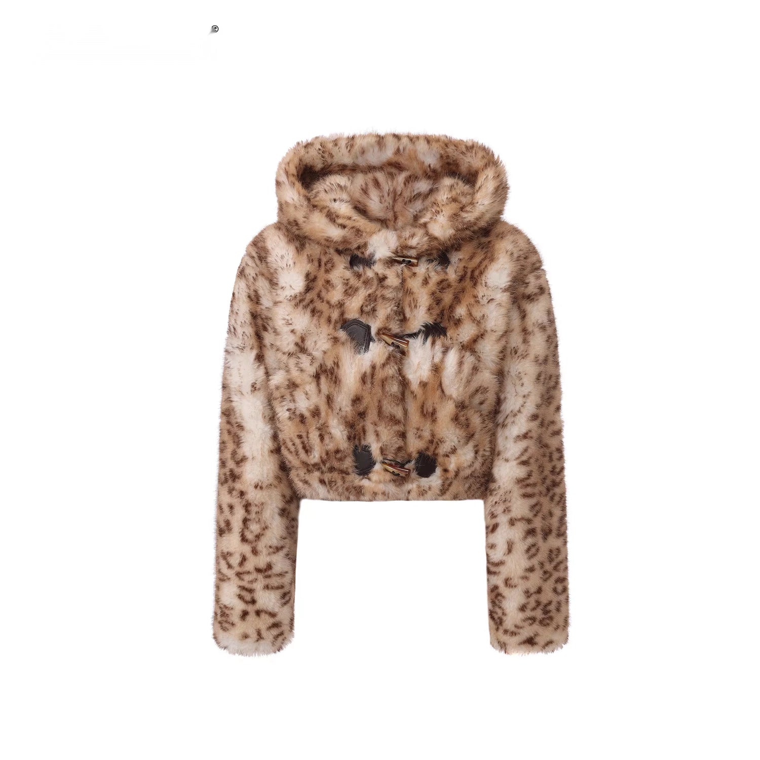 24ans_Leopard_Print_Faux_Fur_Hooded_Short_Coat_MISSTT