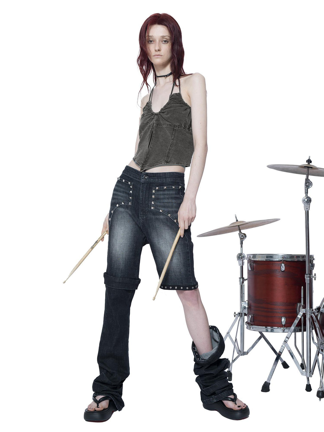 24ans Liberate Sloping Shoulder Gallus Top