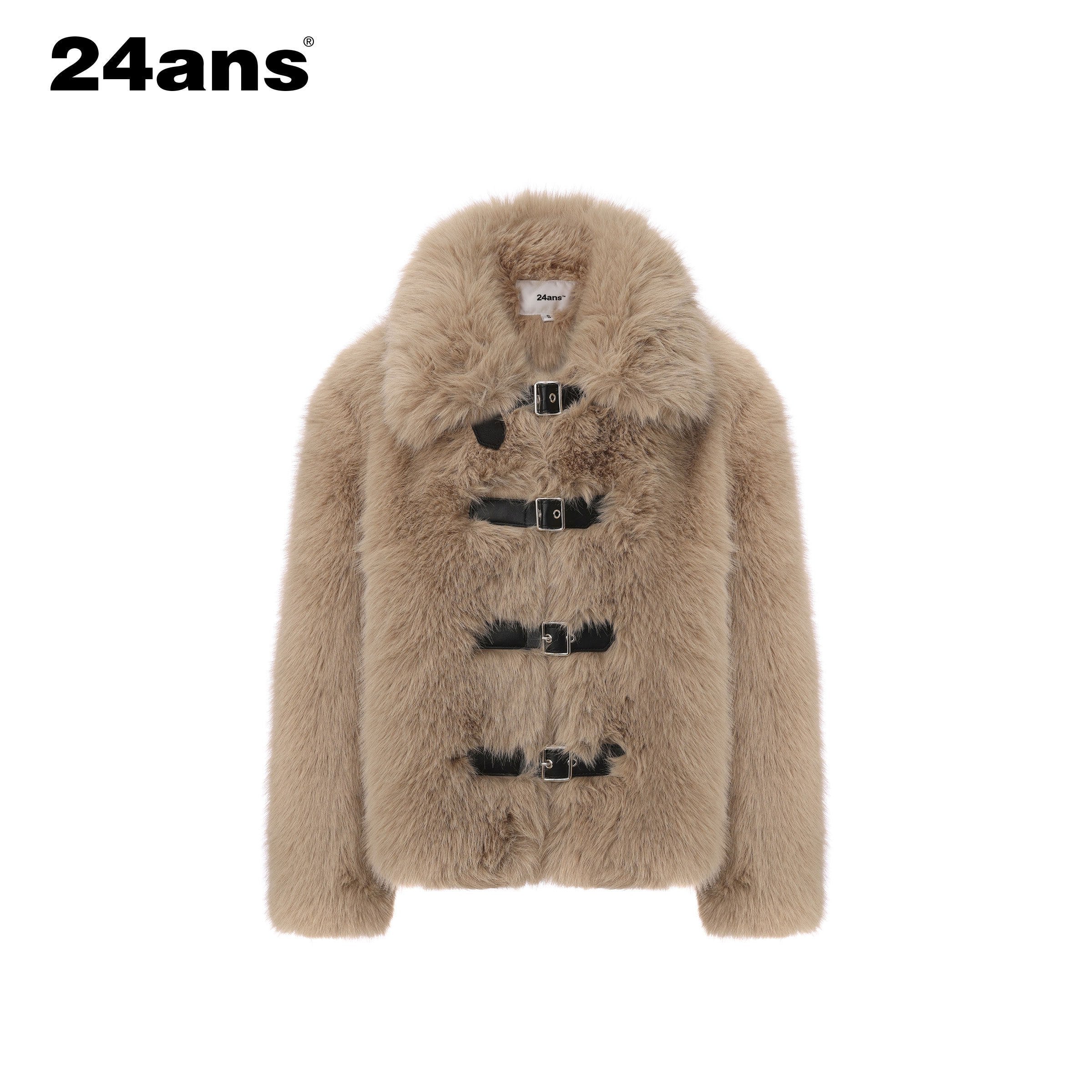 24ans_Light_Brown_Plaid_Button_Front_Casual_Straight_Fit_Long_Sleeve_Women_Jacket_MISSTT