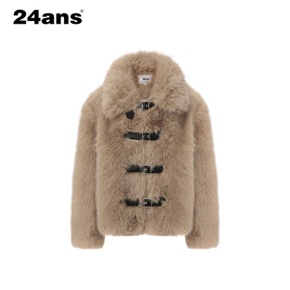 24ans_Light_Brown_Plaid_Button_Front_Casual_Straight_Fit_Long_Sleeve_Women_Jacket_MISSTT