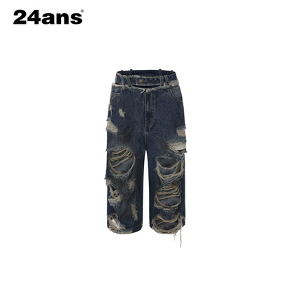 24ans_Light_Stretch_Distressed_Relaxed_Fit_Mid_Rise_Youth_Casual_Denim_Cropped_Jeans_MISSTT