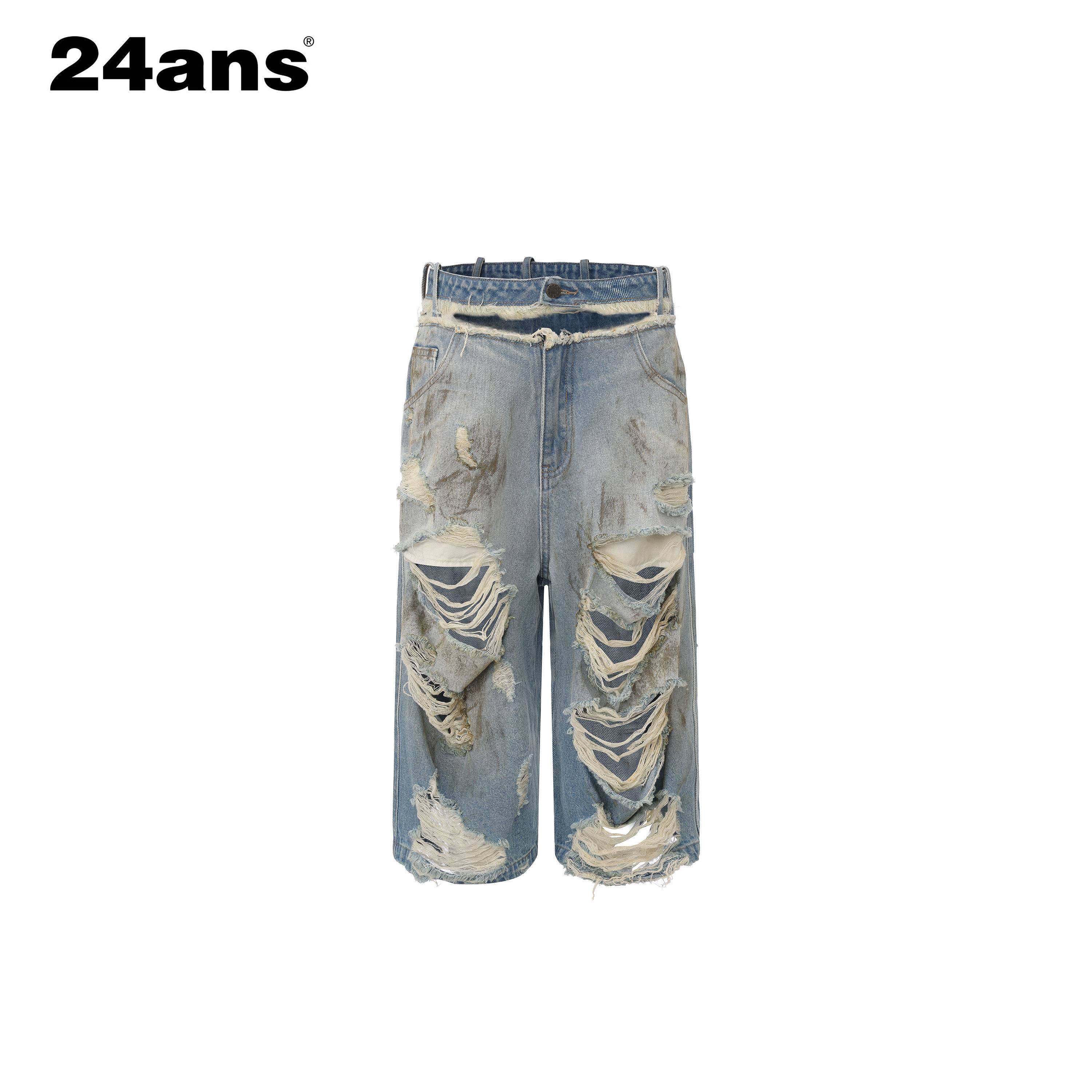 24ans_Light_Stretch_Distressed_Relaxed_Fit_Mid_Rise_Youth_Casual_Denim_Cropped_Jeans_MISSTT