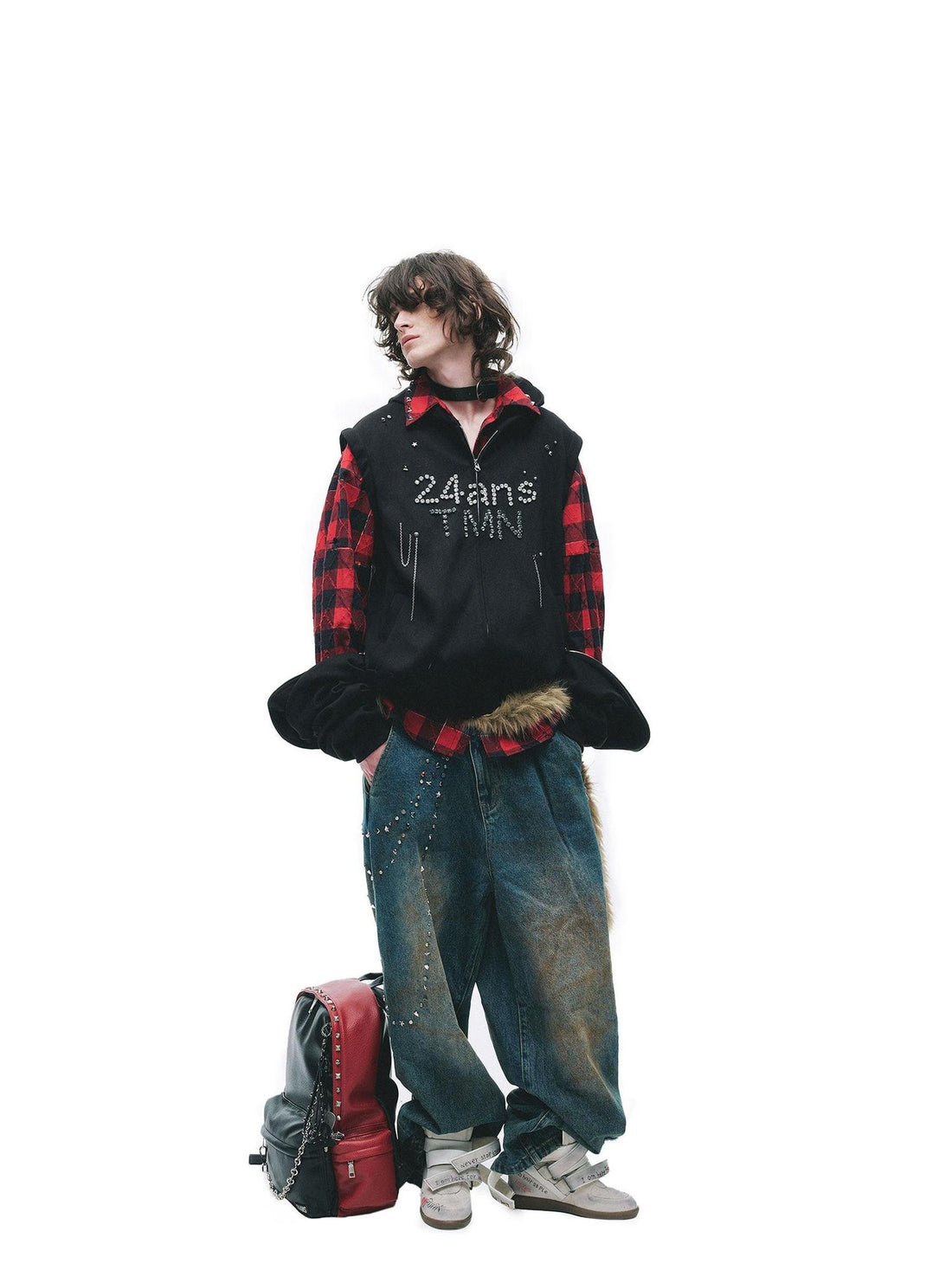 24ans Lightweight Hooded Loose Fit Zip Pullover Unisex Letter Print Sweatshirts