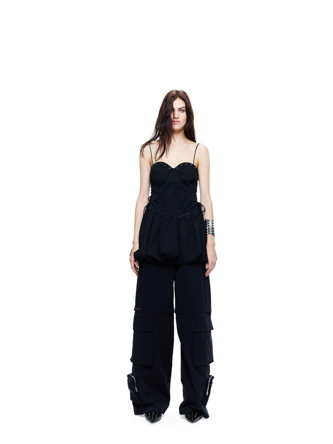 24ans Little Black Hand Studded Side Cinch Women&