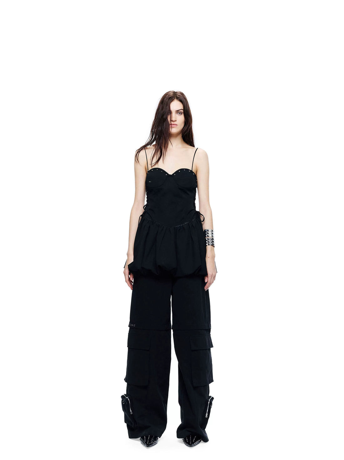 24ans Little Black Hand Studded Side Cinch Women&