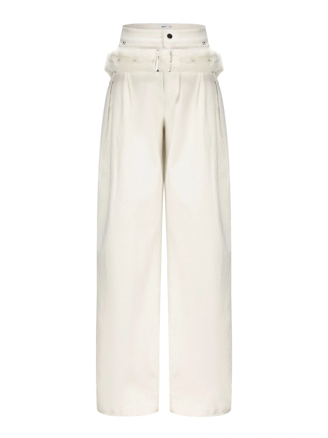 Lonely Series Cotton Flared Trousers with Detachable Belt