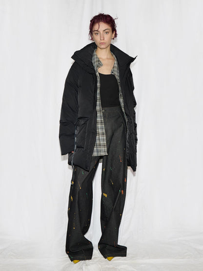 24ans Long Down Coat 252g Down 260g Cotton Fill Two Options