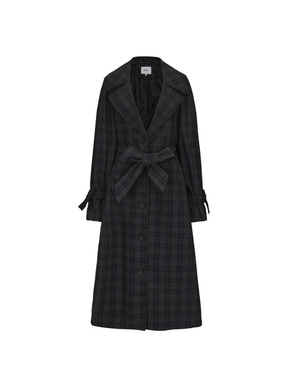 24ans_Long_Trench_Coat_In_Khaki_And_Blue_Check_MISSTT