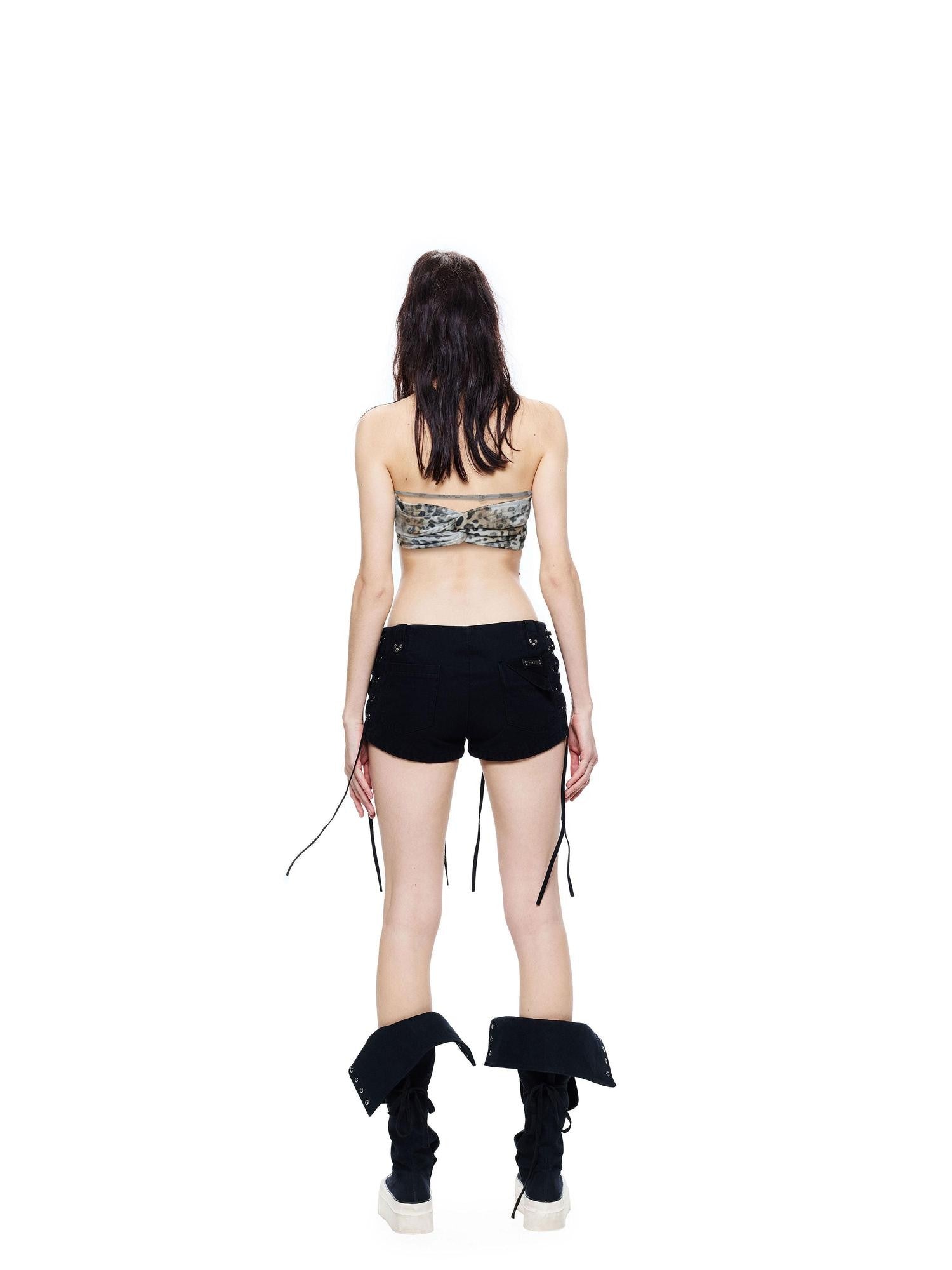 24ans Mottled Gradient Punk Figure Eight Buckle Women&