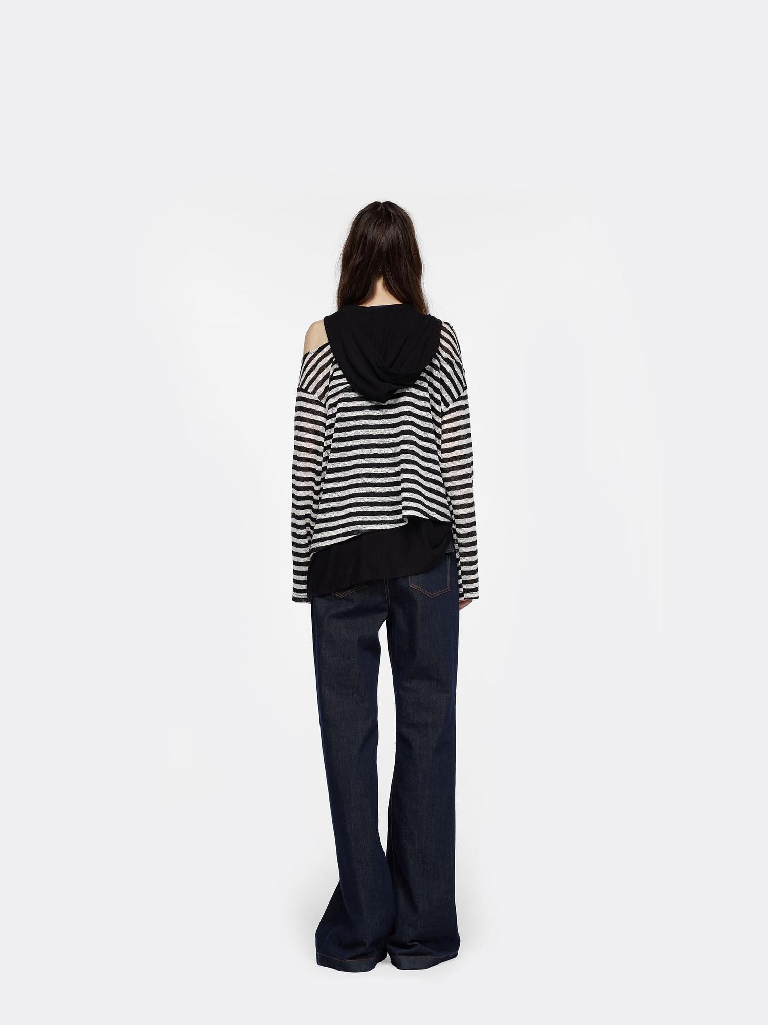 24ans Off Shoulder Stripe Layered Top