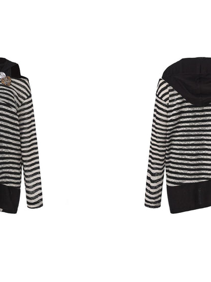 24ans Off Shoulder Stripe Layered Top