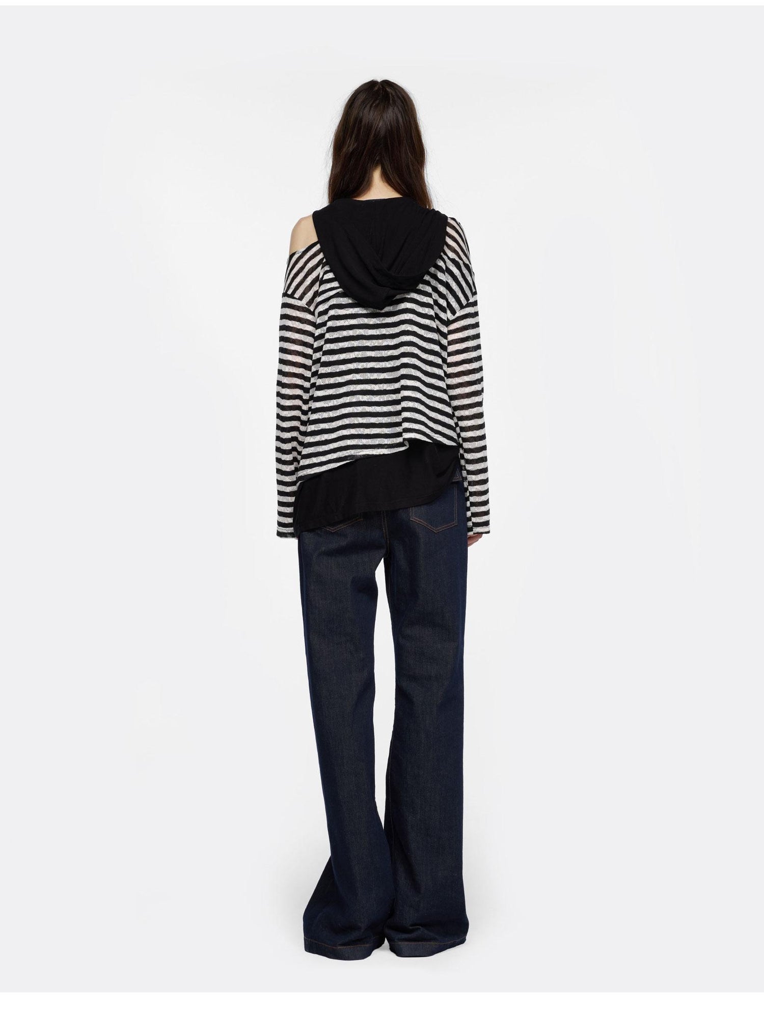 24ans Off Shoulder Stripe Layered Top