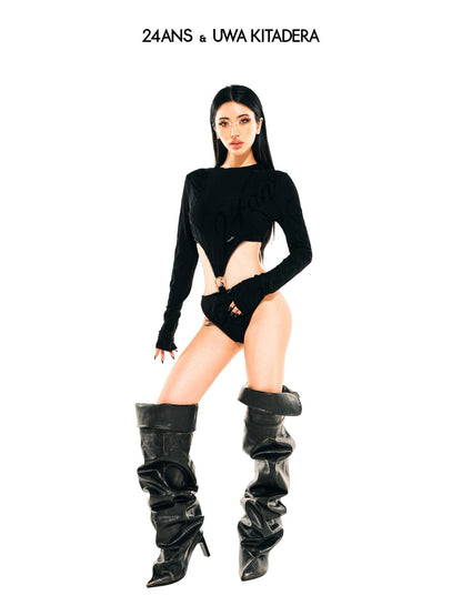 24ans Original Design Straight Low Waist Polyester Women&