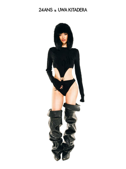 24ans Original Design Straight Low Waist Polyester Women&