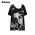 24ans Oversized Backless Chain Print T-Shirt In Tencel Blend MISSTT