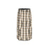 24ans Plaid Polyester Satin Skirt Set V-neck T-shirt Long-Sleeve MISSTT